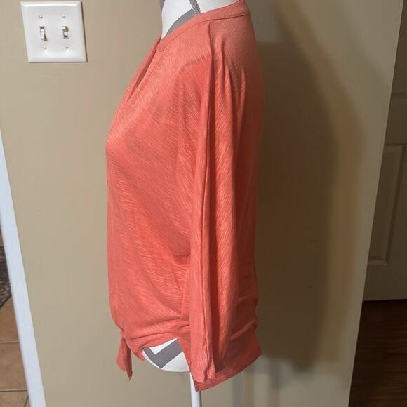 Coral Blouse with Front Waist Tie by Sunday in Brooklyn - Size XS - Picture 5 of 8